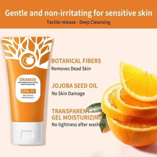 Pack of 2 Orange Exfoliating Gel for Face & Body - Product Image