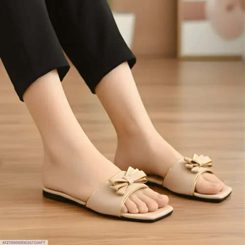 Fawn Bow Flat Sandals Womens Moon Walk