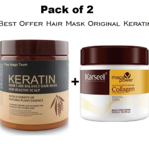 Keratin & Collagen Hair Mask Pack of 2 - Product Image